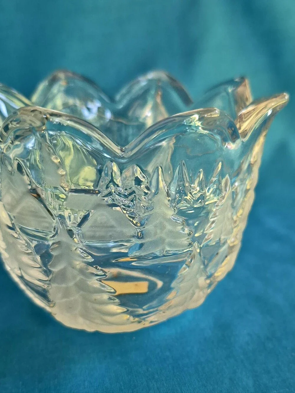 Mikasa Christmas Story Glass Votive Candle Holder
